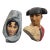 Pair Marwal by Brower Spanish Matador & Señorita Chalkware Bust Sculptures For Sale