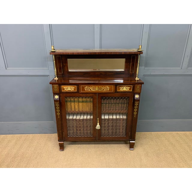 Regency Rosewood Chiffonier with Brass Inlaid, 1810 For Sale - Image 9 of 18