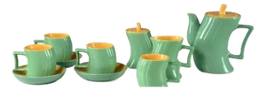 1985's Italian Ceramic Tea and Coffee Service by Massimo Iosa Ghini for Naj-Olea - 10 Pieces