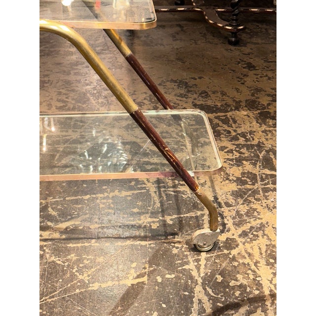 Italian MCM Gio Ponti Style Bar Cart For Sale - Image 4 of 5