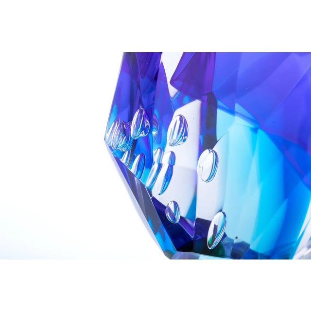 Blue Sculpture in Murano Glass by 1295 Murano For Sale - Image 8 of 11