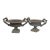 Pair of Chambord Cast Iron Urns With Weathered Patina, Circa 1850 For Sale