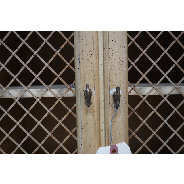 Late 20th Century French Provincial Bonnet Top Secretary Desk With Grilled Cabinet For Sale - Image 13 of 14