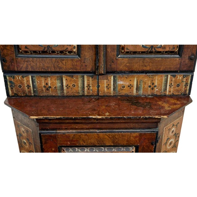 Swedish Hand-Painted Cupboard, 1804 For Sale - Image 9 of 10