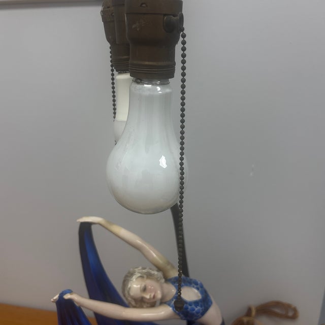 1930s 1930’s Stefan Dakon, Goldscheider Lamp For Sale - Image 5 of 9