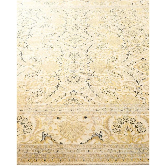 Solo Rugs Mogul, One-of-a-Kind Hand-Knotted Area Rug in Ivory, 8' 2" x 9' 7" For Sale - Image 4 of 8