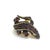 Bochic “Orient” Neoclassical Crocodile Red Garnet Ring Set 18K Gold & Silver For Sale - Image 9 of 10