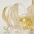 murano gold leaf ceiling lamp 3 led lights Signed by Maker, Up to 250V (Europe/UK Standard).