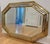 1960s Vintage Carolina Mirror Company Gilt Faux Bamboo & Mirrored Octagonal Wall Mirror For Sale - Image 5 of 9