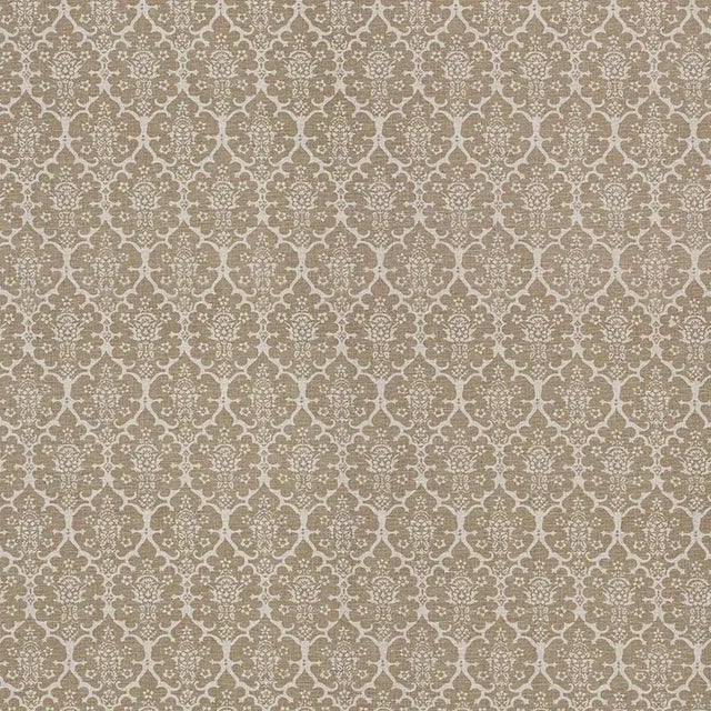 Schumacher X Veere Grenney Burley Fabric in Brown For Sale