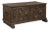18th Century Dutch Provincial Solid Oak Trunk With Hand-Forged Iron Handles For Sale