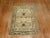 one of kind Persian Heriz hand-knotted Scatter square size Heriz Rug in neutral tones