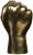 A closed fist, raised proudly, is rendered simply in an expertly weathered warm antique finish. Featuring raw, stylized...
