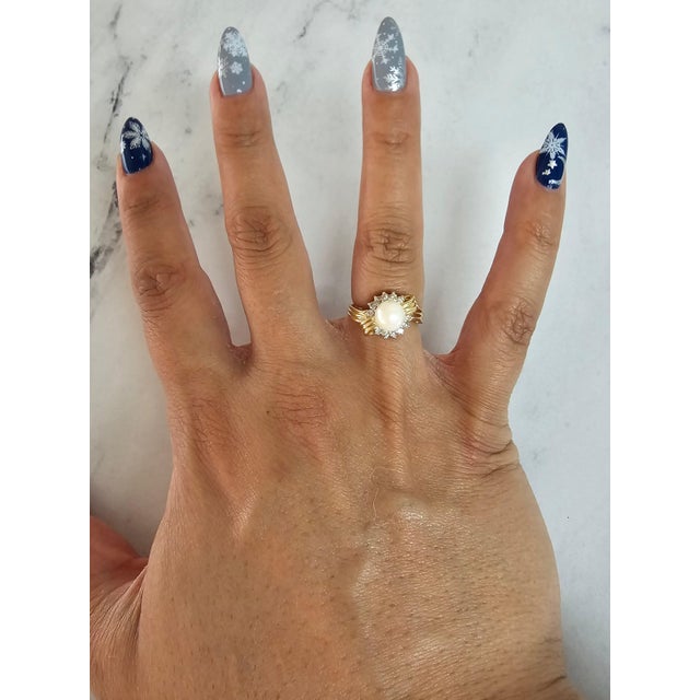 ♥ Product Summary ♥ Main Stone: Diamond & Pearl Approx. Diamond Carat Weight: .25cttw Diamond Cut: Round Diamond Color:...