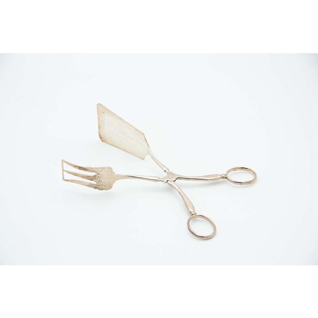 Plain Silver Salad or Bread Tongs, in Good conditions. Designed 1920 to 1949