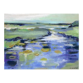 Modern Abstract Santa Barbara Abstract Framed 'Hope Ranch Beach Study' For Sale