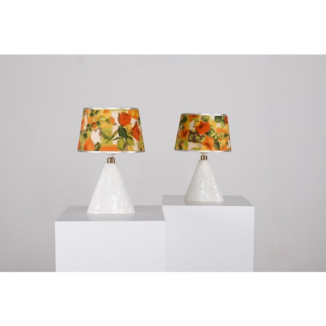 Modern Porcelain Lamps, 1950s, Set of 2 For Sale - Image 6 of 6