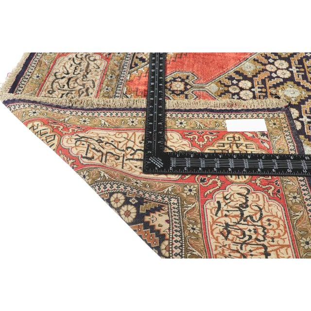 Mid 20th Century Mid 20th Century Vintage Persian Silk Qum Rug, 04'07 X 07'04 For Sale - Image 5 of 9