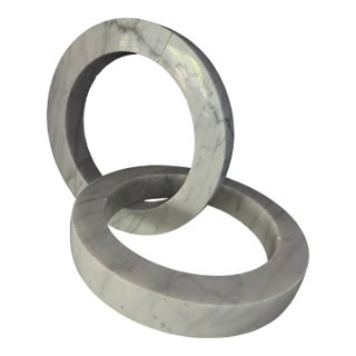 Carrera Marble Decorative Interlocking Rings For Sale
