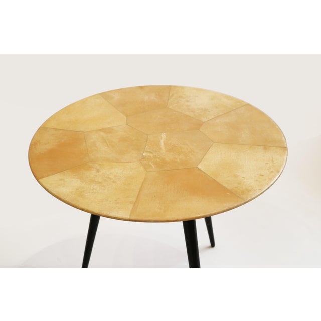 Pair of Small Aldo Tura Parchment Top Side Tables , Italy 1950's For Sale - Image 17 of 18