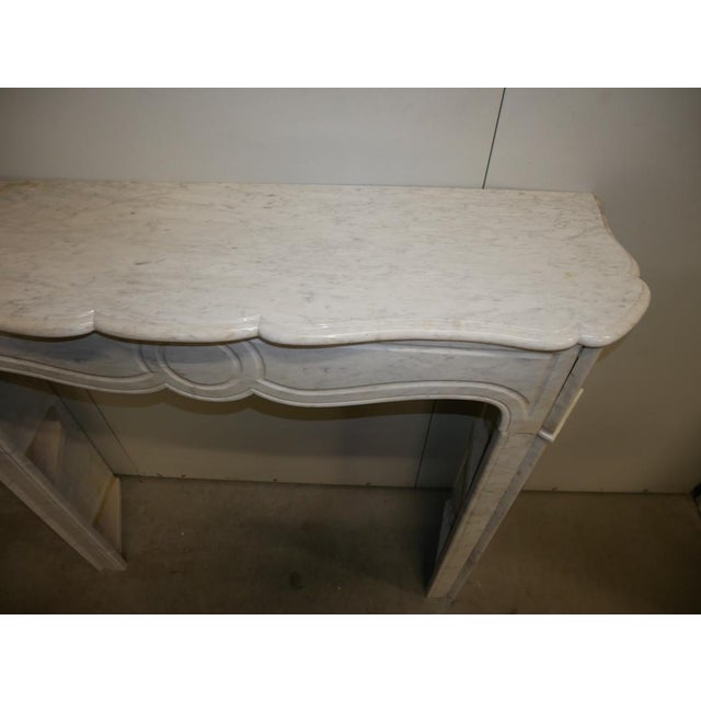 Fireplace Frame in White Marble, Early 1900s For Sale - Image 15 of 18