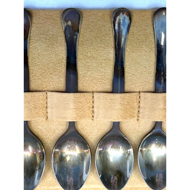 Early 20th Century Boxed Bulgari Rosenthal Eccentrica Eccentria Sterling Silver Spoons - Set of 6 For Sale - Image 9 of 13