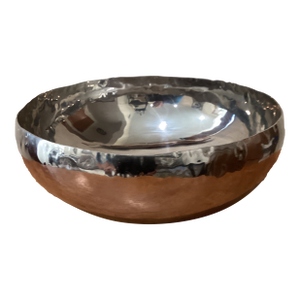 Late 20th Century Modern Luna Handmade Hammered Centerpiece Bowl by Michael Aram