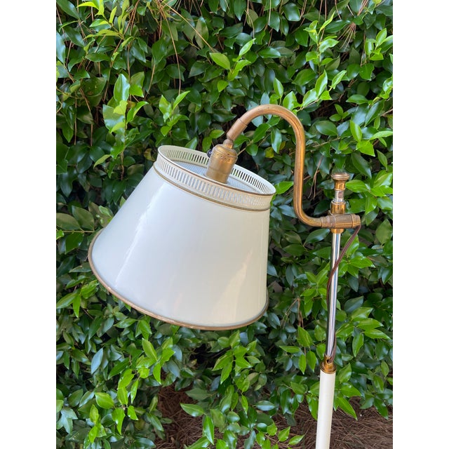 Metal Vintage Mid Twentieth Century Toleware Metal Floor Lamp For Sale - Image 7 of 8