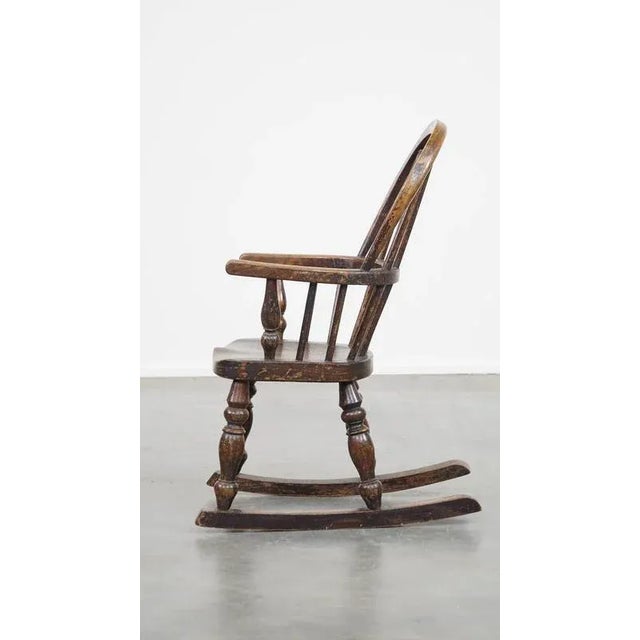 English Windsor Children's Rocking Chair, Early 19th Century For Sale - Image 5 of 12