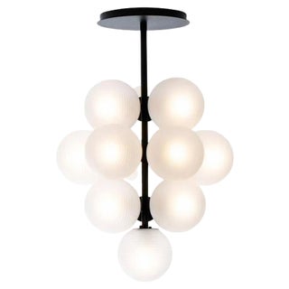 Small Transparent Acetate Black Stellar Grape Pendant by Pulpo For Sale