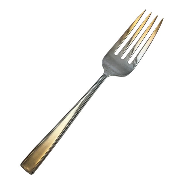 1980s Silver Large Serving Fork, Leighton For Sale