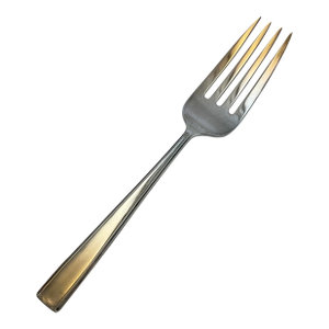 1980s Silver Large Serving Fork, Leighton