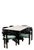 Contemporary Conan 71" Long Black Dining Table Set for 6 with Green Chairs For Sale - Image 3 of 3