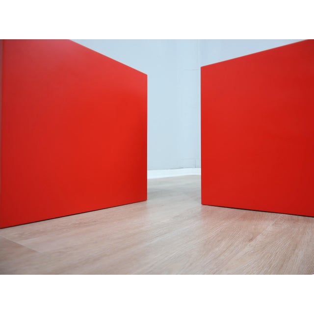 Italian Fiberglass Cube Stools, 1960s, Set of 3 For Sale - Image 9 of 12