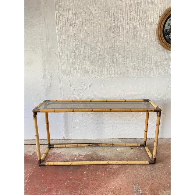 1970s Italian Mid-Century Modern Bamboo Coffee Table from Banci, 1970s For Sale - Image 5 of 11
