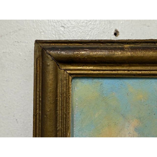 Framed Oil Painting of Mountain Landscape, Vintage For Sale - Image 4 of 12