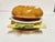 Vintage Ceramic Hamburger Coaster Set With Saucer - 8 pcs For Sale - Image 12 of 14