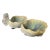 Pair of 1920s French Oyster-Shaped Vintage Nut & Olive Dishes – Set of 2 Serving Bowls For Sale