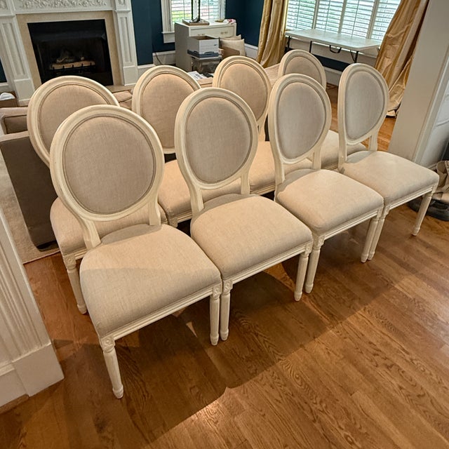 Restoration Hardware Set of 8 Restoration Hardware French Dining Chairs For Sale - Image 4 of 14