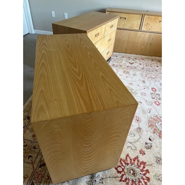 Pair of Vintage Henredon Scene Two Burlwood Dressers (Can Sell Separately) For Sale In San Francisco - Image 6 of 8