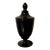 Black Amethyst Glass Urn With Cover For Sale