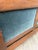 Antique Jacobean Revival Blue Velvet Upholstered Oak Hall Settee Daybed Bench For Sale - Image 16 of 18
