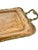 Vintage Brass and Copper Two Handle Serving Cocktail Tray For Sale - Image 4 of 18