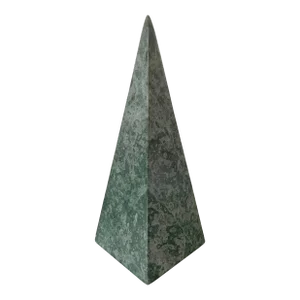 Green Marble Obelisk With Dramatic Veining