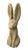 A striking vintage garden sculpture crafted from heavy cast stone, depicting a seated jackrabbit in a stylized, modern...