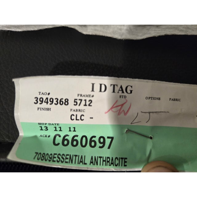 Modern Bernhardt Design Calibra .02 Lounge Chair in Black Leather - A Pair For Sale - Image 3 of 8