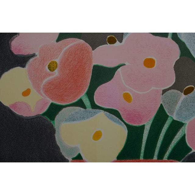 Albert Zavaro, Bouquets of Anemones, Lithograph For Sale - Image 4 of 8