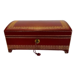 Mid 20th Century A. Casciani Roma Leather Jewelry Box
