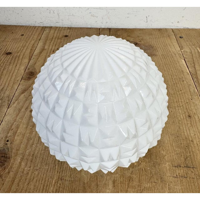 Vintage White Porcelain Pendant Light, 1970s For Sale - Image 11 of 16