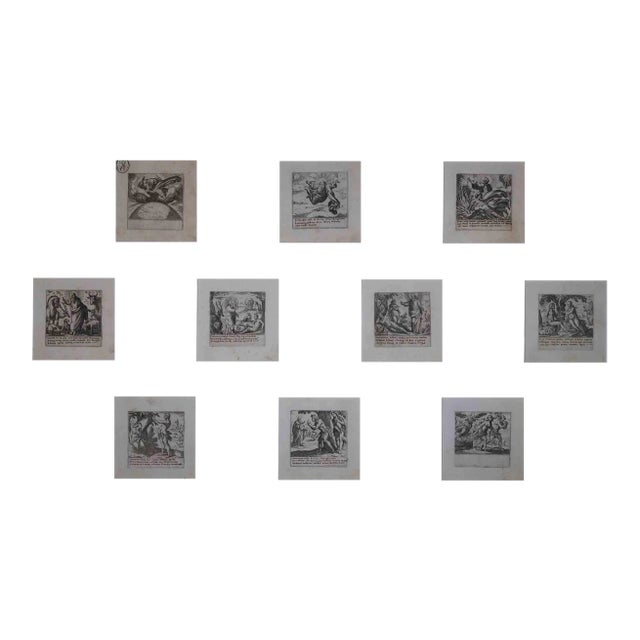 Antonio Tempesta, Plates of Old Testament, Etching, 17th Century, Set of 10 For Sale
